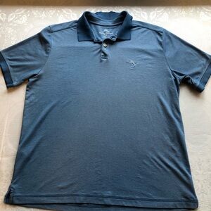 Tommy Bahama Classic Polo Shirt Sky Blue Men’s Size L Collared 1/4 Button Up